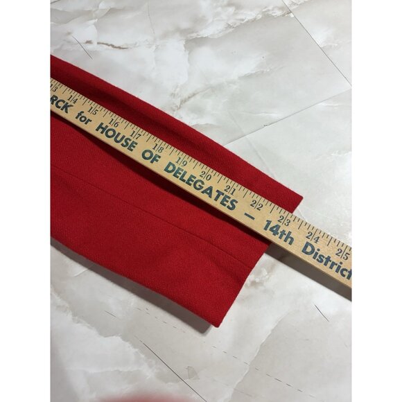 Vtg Cross Country Fashions Red Wool Christmas Holiday Party Blazer Sz 12 - Picture 8 of 13
